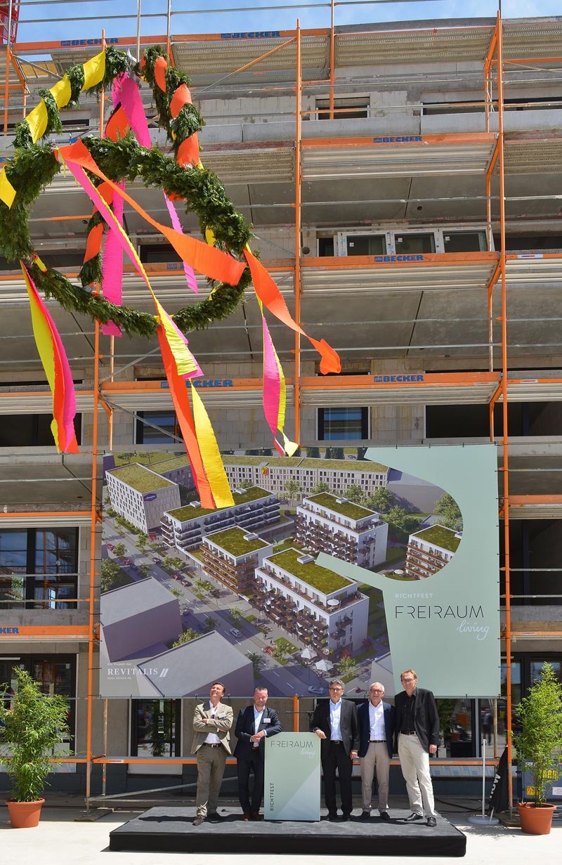Richtfest für Stadtquartier FREIRAUM-LIVING in Freiburg