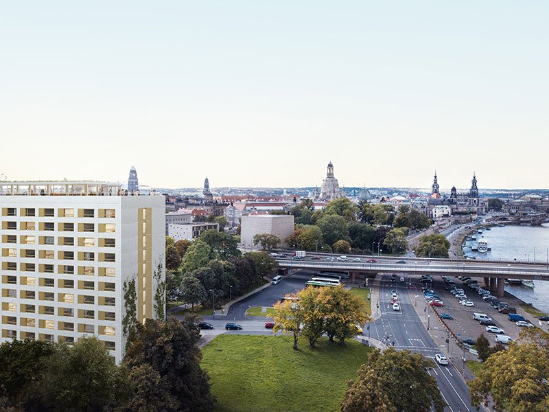 Pressefoto: Visualisierung Fassadenentwurf Knerer und Lang Architekten